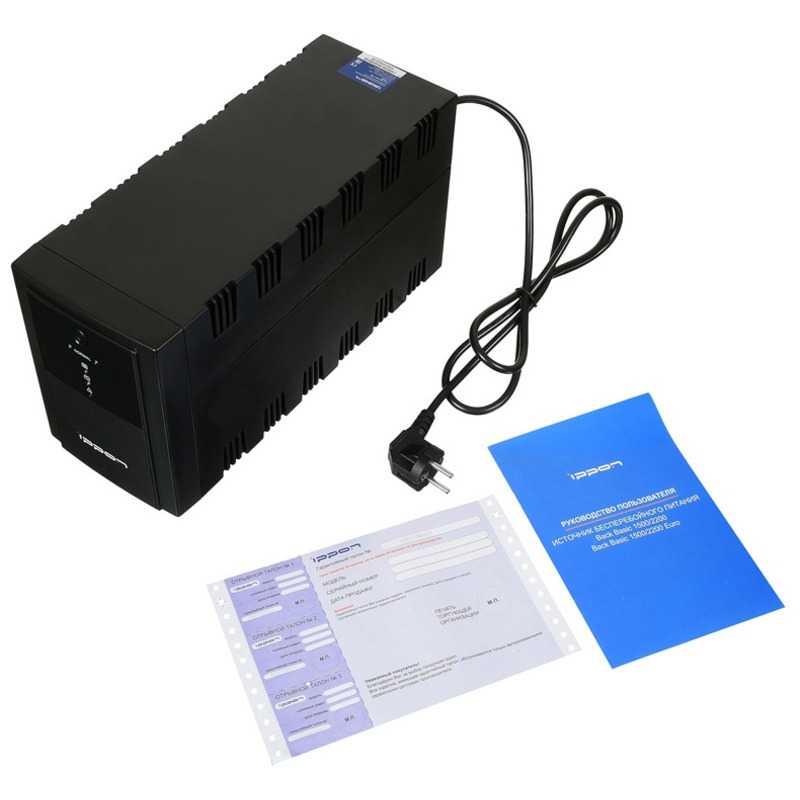 ИБП Ippon Back Basic 1500 Euro 900 Вт 1500 ВА Черный