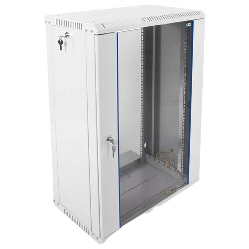 Шкаф телекоммуникационный настенный ЦМО разборный ЭКОНОМ 18U (600 × 350) дверь стекло, цвет черный ШРН-Э-18.350-9005